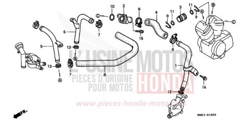 TUYAU D'EAU VT1100C2X de 1999